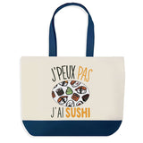 Sac de shopping bleu J'peux pas Sushi