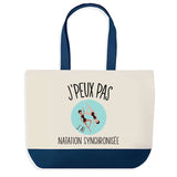 Sac de shopping bleu J'peux pas Natation Synchronisee