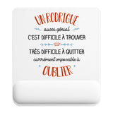 Tapis de souris ergonomique avec repose-poignet, accessoire bureau pour femme et homme, fête des pères, cadeau pas cher, idée cadeau fête des mères, secret santa, départ à la retraite, télétravail et gaming