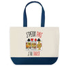 Sac de shopping bleu J'peux pas Tarot