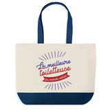 Sac de shopping bleu Toiletteuse Meilleure du Monde