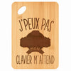 Planche bambou gravée personnalisée femme homme idée cadeau Fête des Mères Fête des Pères apéro papa maman prénom cuisine plateau fromage