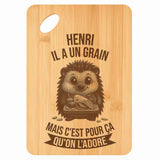 Planche bambou gravée personnalisée homme idée cadeau Fête des Pères apéro 30×20 prénom cuisine plateau fromage anniversaire noel papa papi 