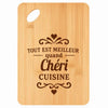 Planche bambou gravée personnalisée homme idée cadeau Fête des Pères apéro 30×20 prénom cuisine plateau fromage anniversaire noel papa papi 
