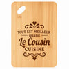 Planche bambou gravée personnalisée homme idée cadeau Fête des Pères apéro 30×20 prénom cuisine plateau fromage anniversaire noel papa papi 