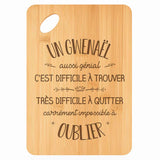 Planche bambou gravée personnalisée homme idée cadeau Fête des Pères apéro 30×20 prénom cuisine plateau fromage anniversaire noel papa papi 