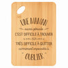Planche bambou gravée personnalisée femme idée cadeau Fête des Mères apéro 30×20 prénom cuisine plateau fromage anniversaire noel maman mamie