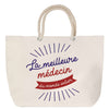 Sac Fête des Mères Mamie Famille Idée Cadeau anniversaire Noël Travail Boulot Métier Départ Retraite Collègue Femme cabas shopping plage