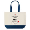 Sac de shopping bleu Bazar d'une Nelly d'amour