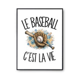 Poster Le baseball c'est la vie