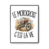 Poster Le motocross c'est la vie
