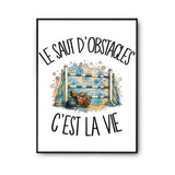 Poster Le saut d'obstacles c'est la vie