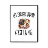Poster Les Excuses Bidon c’est la vie