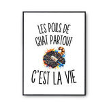 Poster Les Poils de Chat Partout c’est la vie
