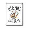 Poster Les rennes c'est la vie