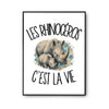 Poster Les rhinocéros c'est la vie