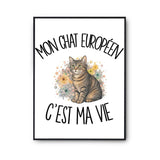 Poster Mon Chat Européen c'est ma vie