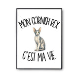 Poster Mon Cornish Rex c'est ma vie