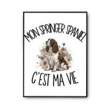 Poster Mon Springer Spaniel c'est ma vie