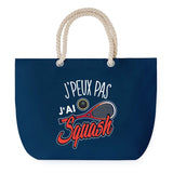 Sac de plage Bleu anse corde J'peux Pas Squash