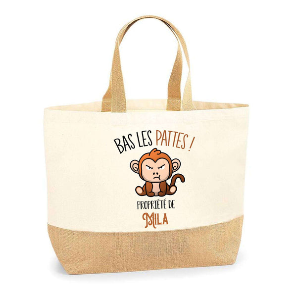 Sac Jute Fête des Mères Fêtes des Pères Mamie Papi Famille Idée Cadeau anniversaire Noël Travail Boulot Métier Départ Retraite Collègue Femme Homme