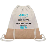 Sac Fête des Pères Papi Papa Cadeau anniversaire Noël Travail Boulot Métier Départ Retraite Collègue Homme cabas shopping plage