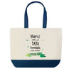 Sac de shopping bleu Merci Tata Inoubliable Femme