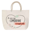 Sac Fête des Mères Mamie Famille Idée Cadeau anniversaire Noël Travail Boulot Métier Départ Retraite Collègue Femme cabas shopping plage