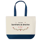 Sac de shopping bleu Secrétaire de Direction au Top