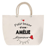 Sac Fête des Mères Mamie Famille Idée Cadeau anniversaire Noël Travail Boulot Métier Départ Retraite Collègue Femme cabas shopping plage