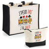 Cabas homme ou femme sac plage ou shopping tote bag pochette trousse Idée cadeau original pour anniversaire Noël travail départ retraite collègue famille fete des mères fetes des pères papa maman mamie papi