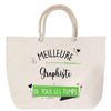 Sac Fête des Mères Mamie Famille Idée Cadeau anniversaire Noël Travail Boulot Métier Départ Retraite Collègue Femme cabas shopping plage