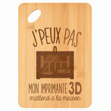 Planche bambou gravée personnalisée femme homme idée cadeau Fête des Mères Fête des Pères apéro papa maman prénom cuisine plateau fromage