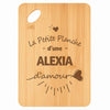 Planche bambou gravée personnalisée femme idée cadeau Fête des Mères apéro 30×20 prénom cuisine plateau fromage anniversaire noel maman mamie