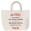 Sac Fête des Mères Mamie Famille Idée Cadeau anniversaire Noël Travail Boulot Métier Départ Retraite Collègue Femme cabas shopping plage