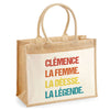Sac Fête des Mères Mamie MAman Soeur Femme Famille Idée Cadeau anniversaire Noël Travail Boulot Métier Départ Retraite Collègue Femme cabas shopping plage