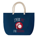 Sac de plage Bleu anse corde J'peux Pas Floorball