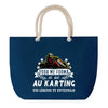 Sac de plage Bleu anse corde Karting Légende Humour Geek
