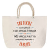 Sac Fête des Mères Mamie Famille Idée Cadeau anniversaire Noël Travail Boulot Métier Départ Retraite Collègue Femme cabas shopping plage
