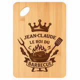 Planche bambou gravée personnalisée homme idée cadeau Fête des Pères apéro 30×20 prénom cuisine plateau fromage anniversaire noel papa papi 