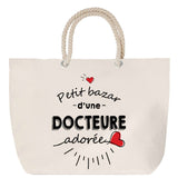 Sac Fête des Mères Mamie Famille Idée Cadeau anniversaire Noël Travail Boulot Métier Départ Retraite Collègue Femme cabas shopping plage
