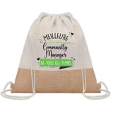 Sac Fête des Mères Mamie Maman Cadeau anniversaire Noël Travail Métier Départ Retraite Collègue Femme cabas shopping plage