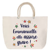 Sac Fête des Mères Mamie Famille Idée Cadeau anniversaire Noël Travail Boulot Métier Départ Retraite Collègue Femme cabas shopping plage