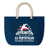 Sac de plage Bleu anse corde Pentathlon Légende Humour Geek