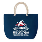Sac de plage Bleu anse corde Pentathlon Légende Humour Geek