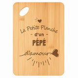 Planche bambou gravée personnalisée homme idée cadeau Fête des Pères apéro 30×20 prénom cuisine plateau fromage anniversaire noel papa papi 