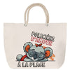 Sac Fête des Mères Mamie Famille Idée Cadeau anniversaire Noël Travail Boulot Métier Départ Retraite Collègue Femme cabas shopping plage