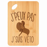 Planche bambou gravée personnalisée femme homme idée cadeau Fête des Mères Fête des Pères apéro papa maman prénom cuisine plateau fromage