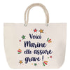 Sac Fête des Mères Mamie Famille Idée Cadeau anniversaire Noël Travail Boulot Métier Départ Retraite Collègue Femme cabas shopping plage