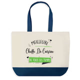 Sac de shopping bleu Meilleure Cheffe de Cuisine de tous les temps